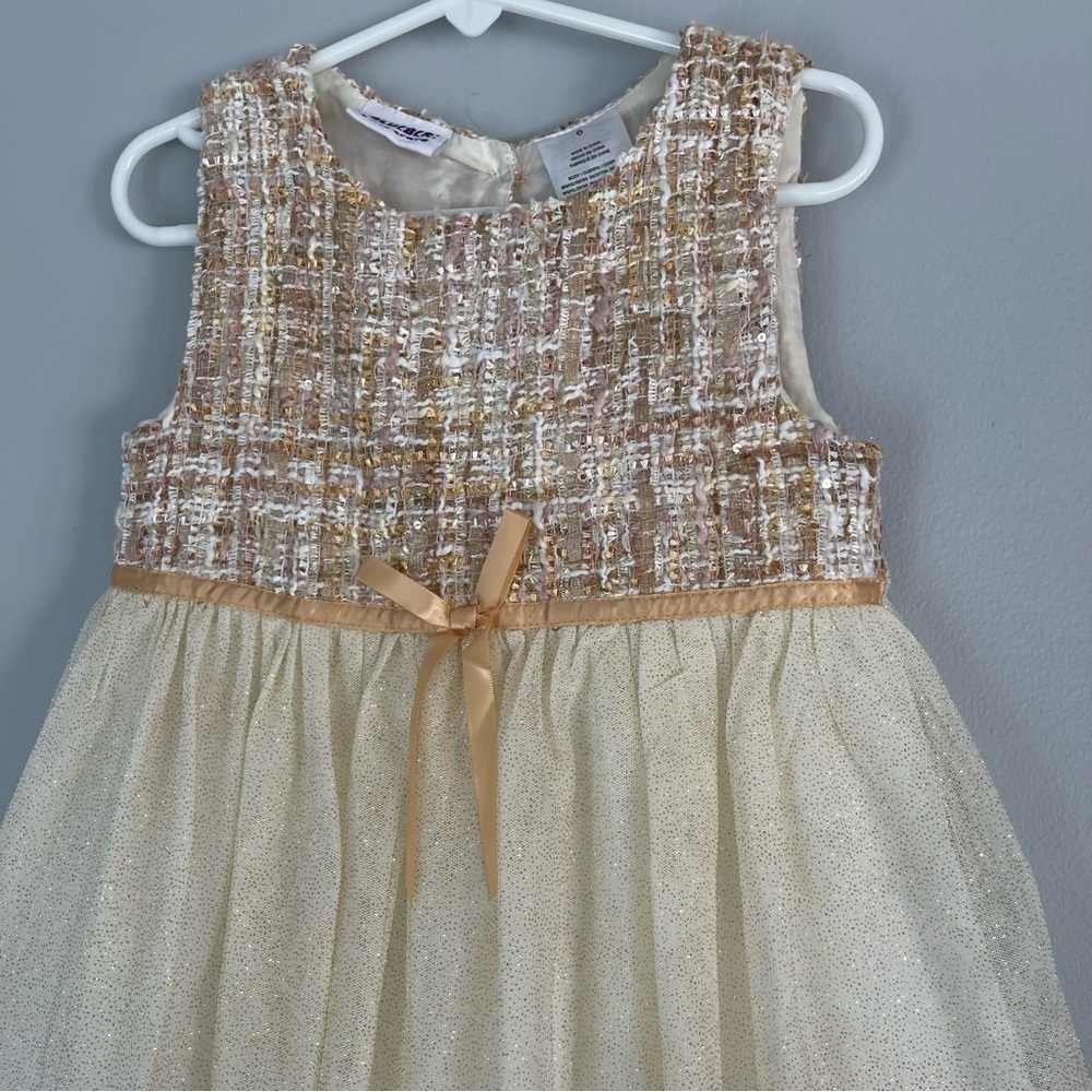 Blueber Boulevard Tweed Dress Sz 6 Girl Holiday Church Dress - Picture 2 of 9